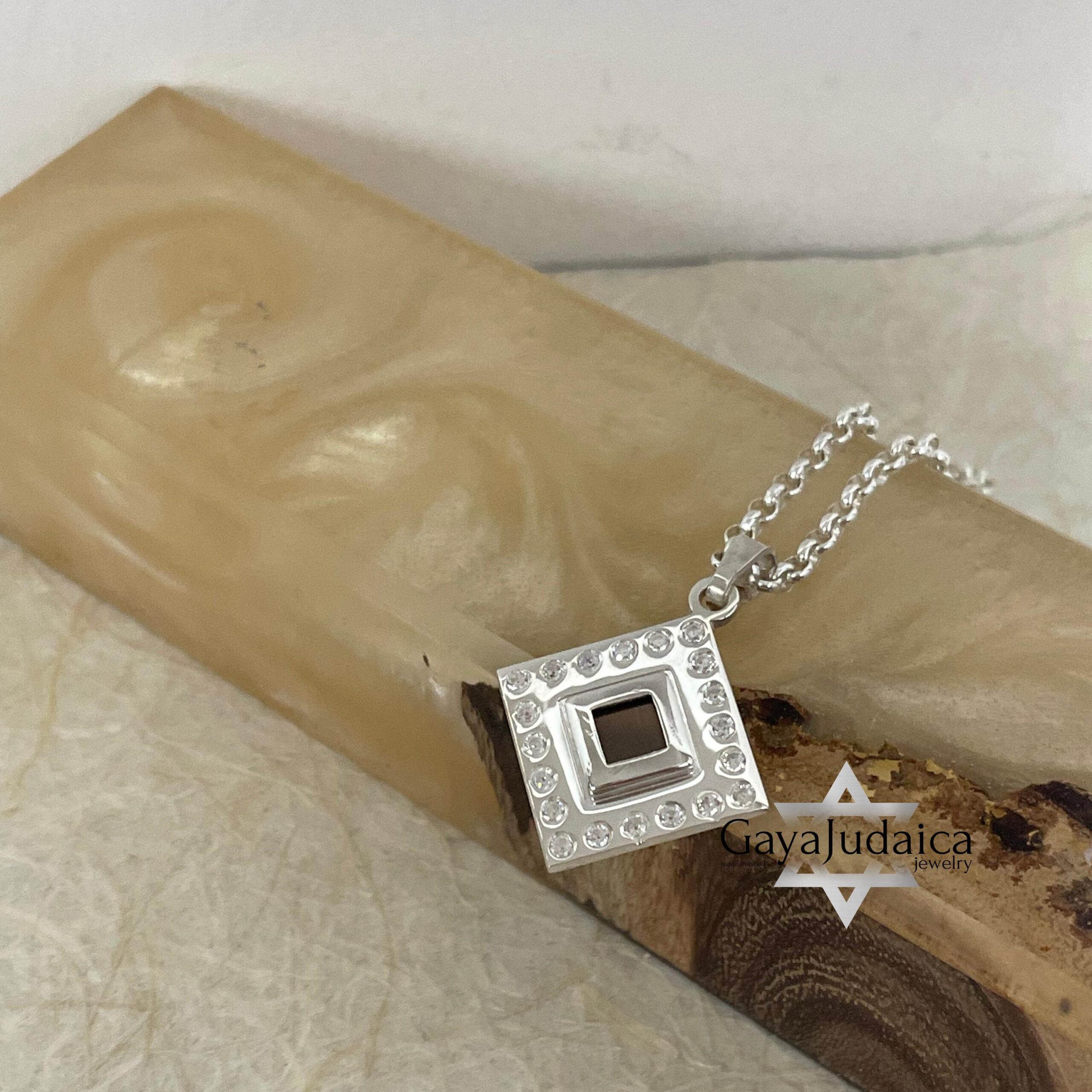 Nano Tanakh Bible Necklace with Zircons, Handmade Jewish Jewelry, Israel Gift Nano Tanakh Bible Necklace with Zircons, Handmade Jewish Jewelry, Israel Gift