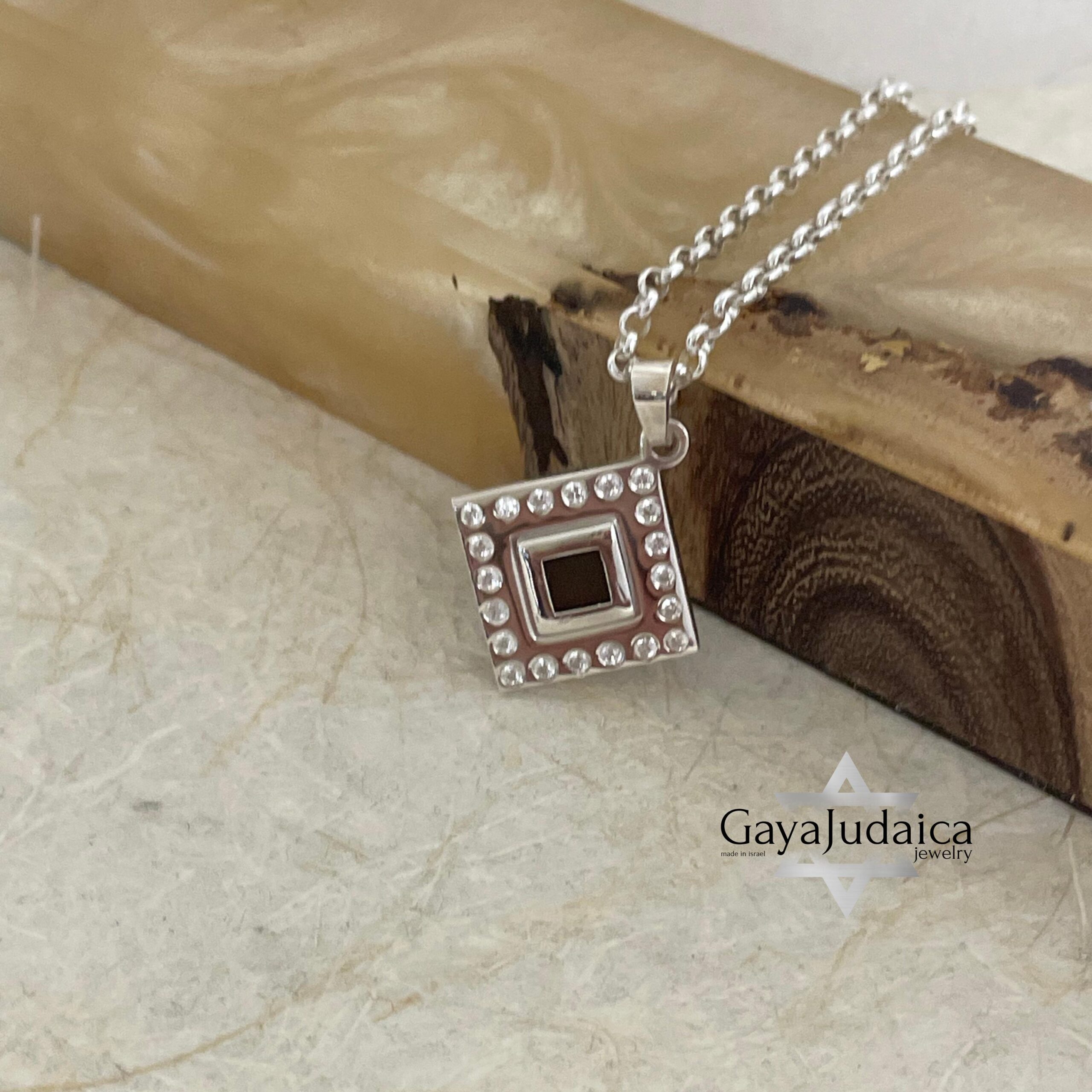 Nano Tanakh Bible Necklace with Zircons, Handmade Jewish Jewelry, Israel Gift Nano Tanakh Bible Necklace with Zircons, Handmade Jewish Jewelry, Israel Gift