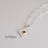 Nano Bible Sterling Silver Necklace - Zircon Paperclip Chain, Israeli Gift - handmade in Israel