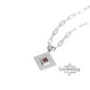 Nano Bible Sterling Silver Necklace - Zircon Paperclip Chain, Israeli Gift - handmade in Israel