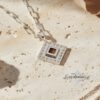 Nano Bible Sterling Silver Necklace - Zircon Paperclip Chain, Israeli Gift - handmade in Israel