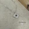 Nano Bible Sterling Silver Necklace - Zircon Paperclip Chain, Israeli Gift - handmade in Israel