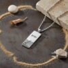 Dog Tag Necklace, Western Wall Hebrew Name Engraving - Israeli Jewelry - Jewish for Him - handmade in Israel