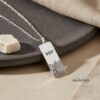 Dog Tag Necklace, Western Wall Hebrew Name Engraving - Israeli Jewelry - Jewish for Him - handmade in Israel