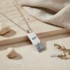 Dog Tag Necklace, Western Wall Hebrew Name Engraving - Israeli Jewelry - Jewish for Him - handmade in Israel