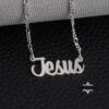 Handmade Sterling Silver Name Necklace, Rounded Script, Made in Israel (40mm) - handmade in Israel