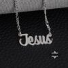 Handmade Sterling Silver Name Necklace, Rounded Script, Made in Israel (40mm) - handmade in Israel