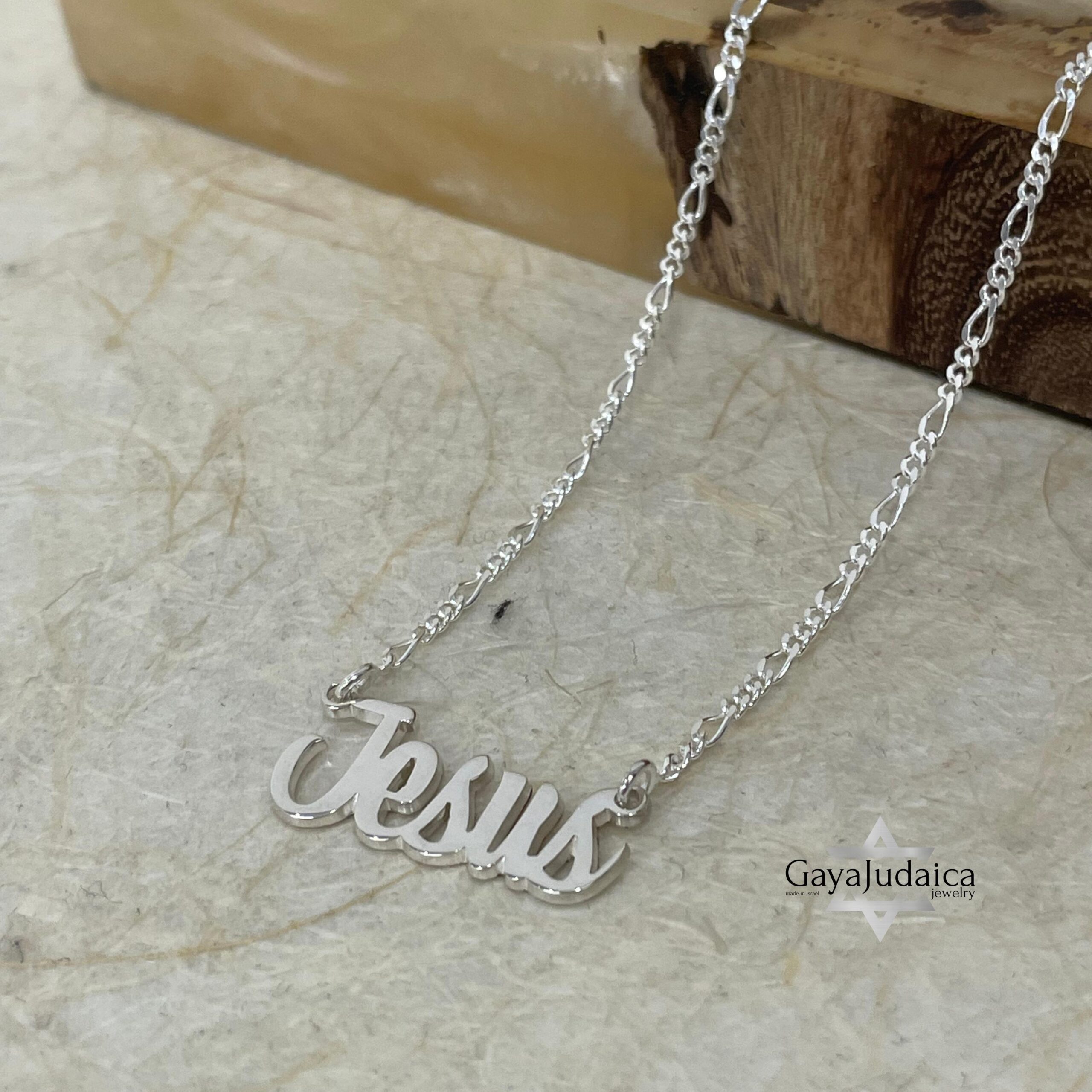 Handmade Sterling Silver Name Necklace, Rounded Script Handmade Sterling Silver Name Necklace, Rounded Script