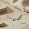 Handmade Sterling Silver Name Necklace, Rounded Script, Made in Israel (40mm) - handmade in Israel