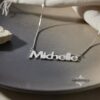 Nameplate Necklace, 925 Sterling Silver Bold Block Letters, Rose or Yellow Gold Plated - handmade in Israel