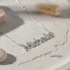 Nameplate Necklace, 925 Sterling Silver Bold Block Letters, Rose or Yellow Gold Plated - handmade in Israel