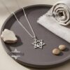 Chai Necklace Sterling Silver, Star of David Pendant 25mm, Gold or Rose Plated - handmade in Israel