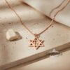 Chai Necklace Sterling Silver, Star of David Pendant 25mm, Gold or Rose Plated - handmade in Israel