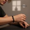 Black stainless steel name bracelet, made in Israel