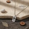 Dog Tag Necklace for Men, Engraved Stainless Steel Pendant, Curb Chain, Custom Text - handmade in Israel