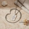 Dog Tag Necklace for Men, Engraved Stainless Steel Pendant, Curb Chain, Custom Text - handmade in Israel