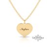 Personalized Heart Pendant: Sterling Silver Judaica Necklace, Gift from Israel- Mother's Day gifts - handmade in Israel