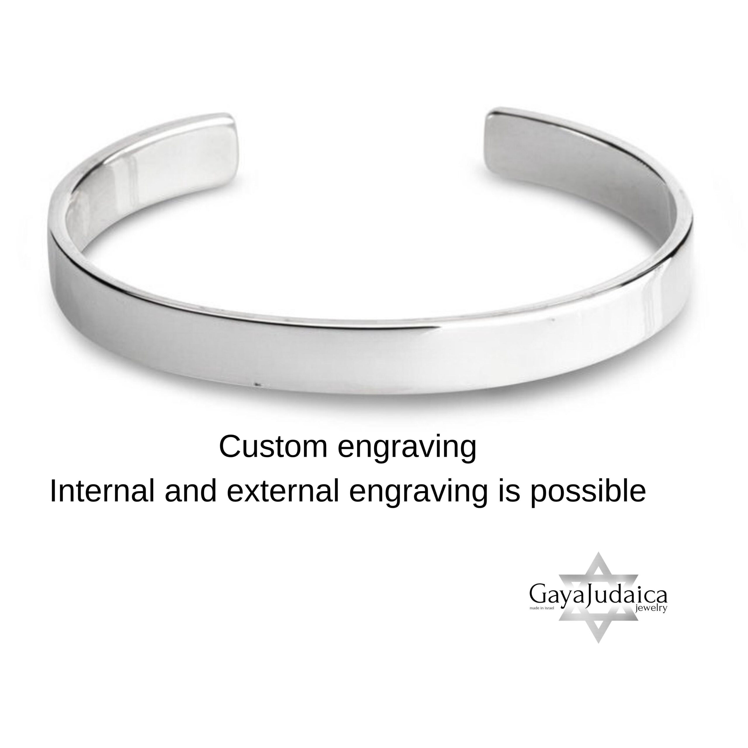Hebrew Name Cuff Bracelet Sterling Silver, 8mm Engraved Bangle, Gold or Rose Plated Hebrew Name Cuff Bracelet Sterling Silver, 8mm Engraved Bangle, Gold or Rose Plated