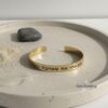 Hebrew Name Cuff Bracelet Sterling Silver, 8mm Engraved Bangle, Gold or Rose Plated - handmade in Israel