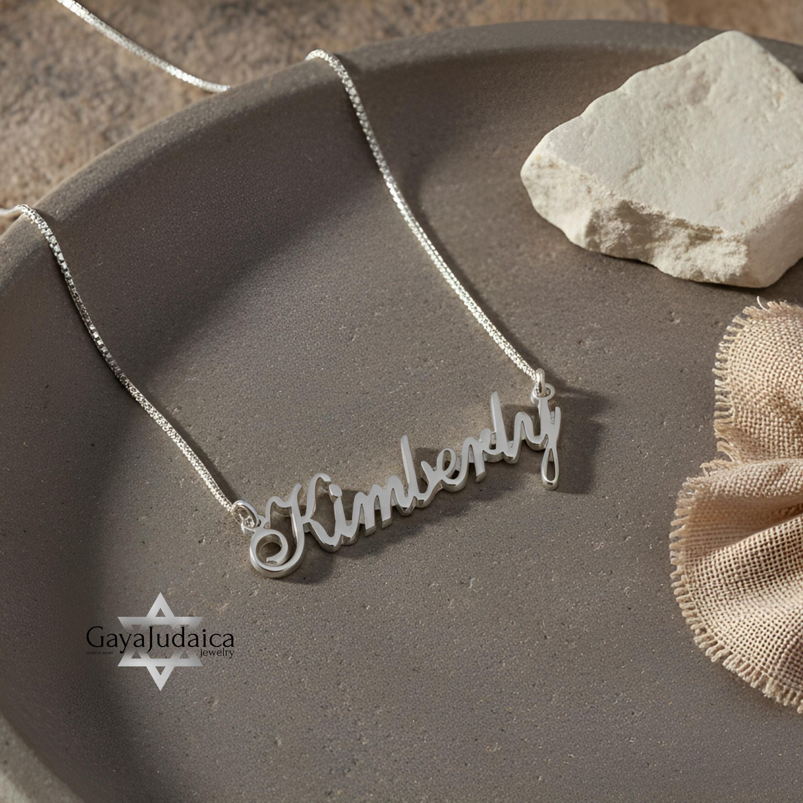 Personalized Name Necklace, 925 Sterling Silver, Two Thicknesses Personalized Name Necklace, 925 Sterling Silver, Two Thicknesses