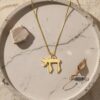 Solid gold Chai pendant, handmade in Israel