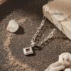 Nano Bible Necklace, Tanakh Pendant on Paperclip Chain, Sterling Silver or Gold Plated - handmade in Israel