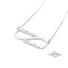 Sterling Silver Infinity Necklace, Two Names, 40mm Pendant (Gold Plated) - handmade in Israel