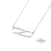 Sterling Silver Infinity Necklace, Two Names, 40mm Pendant (Gold Plated) - handmade in Israel