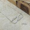 Sterling Silver Infinity Necklace, Two Names, 40mm Pendant (Gold Plated) - handmade in Israel