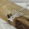 Sterling Silver Star of David Menorah Necklace - Jewish Jewelry Gift - handmade in Israel
