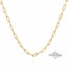 Charm Holder Necklace Sterling Silver Paperclip Chain, 4mm or 5mm Links, Gold Plated Option - handmade in Israel