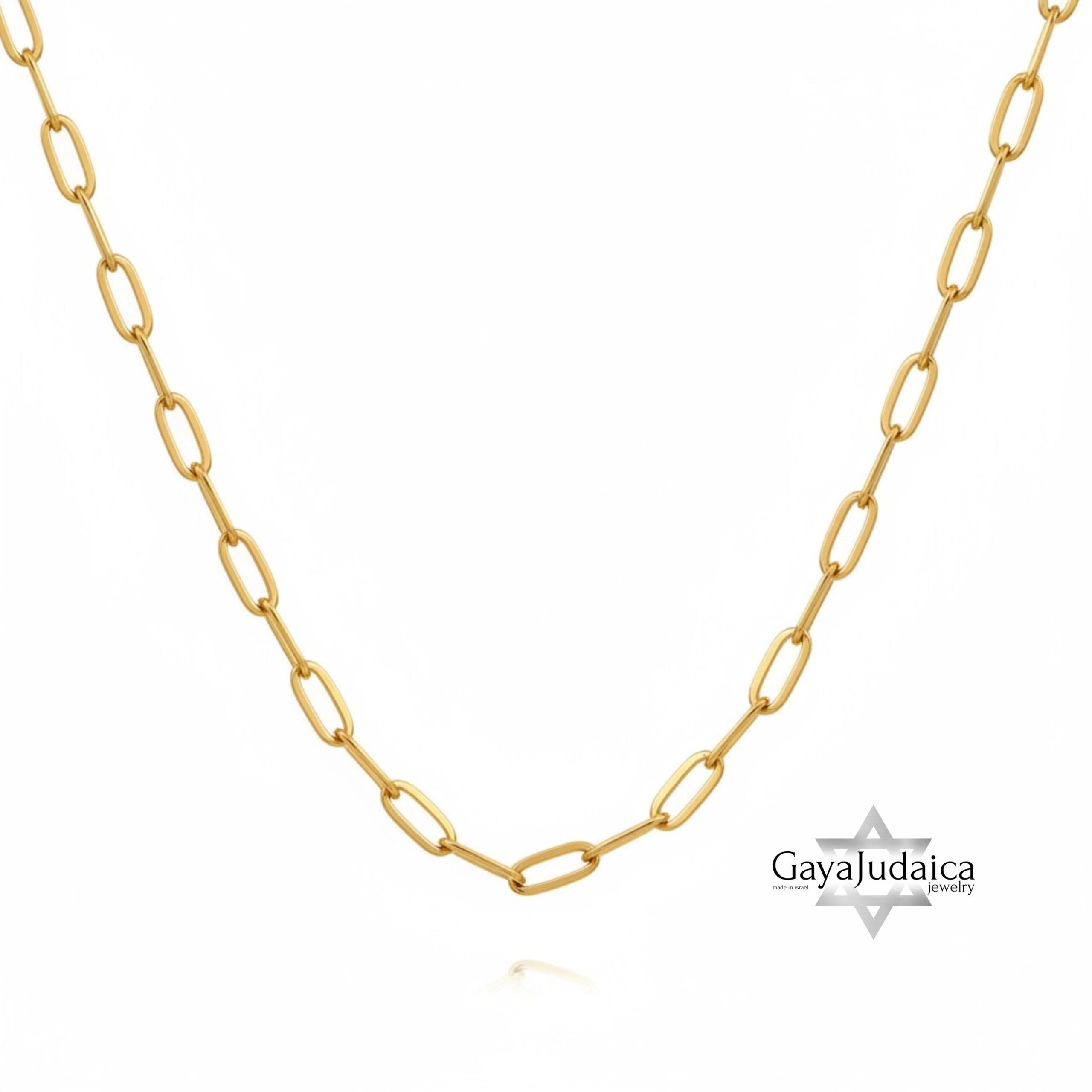 Charm Holder Necklace Sterling Silver Paperclip Chain, 4mm or 5mm Links, Gold Plated Option Charm Holder Necklace Sterling Silver Paperclip Chain, 4mm or 5mm Links, Gold Plated Option