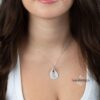 Hebrew Name Teardrop Necklace: Sterling Silver Personalized Mom Jewelry- Mother's Day gifts - handmade in Israel