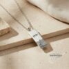 Dog Tag Necklace, Western Wall Hebrew Name Engraving - Israeli Jewelry - Jewish for Him - handmade in Israel
