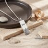 Dog Tag Necklace, Western Wall Hebrew Name Engraving - Israeli Jewelry - Jewish for Him - handmade in Israel
