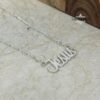 Handmade Sterling Silver Name Necklace, Rounded Script, Made in Israel (40mm) - handmade in Israel