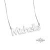 Nameplate Necklace, 925 Sterling Silver Bold Block Letters, Rose or Yellow Gold Plated - handmade in Israel