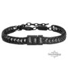Black stainless steel name bracelet, made in Israel