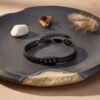 Black stainless steel name bracelet, made in Israel