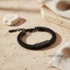 Black stainless steel name bracelet, made in Israel