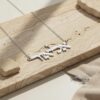 Hebrew Name Necklace, Sterling Silver Custom Nameplate, Gold or Rose Plated, Made in Israel - handmade in Israel