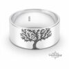 Tree of Life Sterling Silver Ring - Personalized Family Keepsake - handmade in Israel