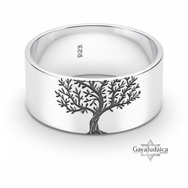 Tree of Life Sterling Silver Ring - Personalized Family Keepsake - handmade in Israel