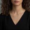 Nameplate Necklace, 925 Sterling Silver Bold Block Letters, Rose or Yellow Gold Plated - handmade in Israel