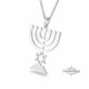 Sterling Silver Star of David Menorah Necklace - Jewish Jewelry Gift - handmade in Israel
