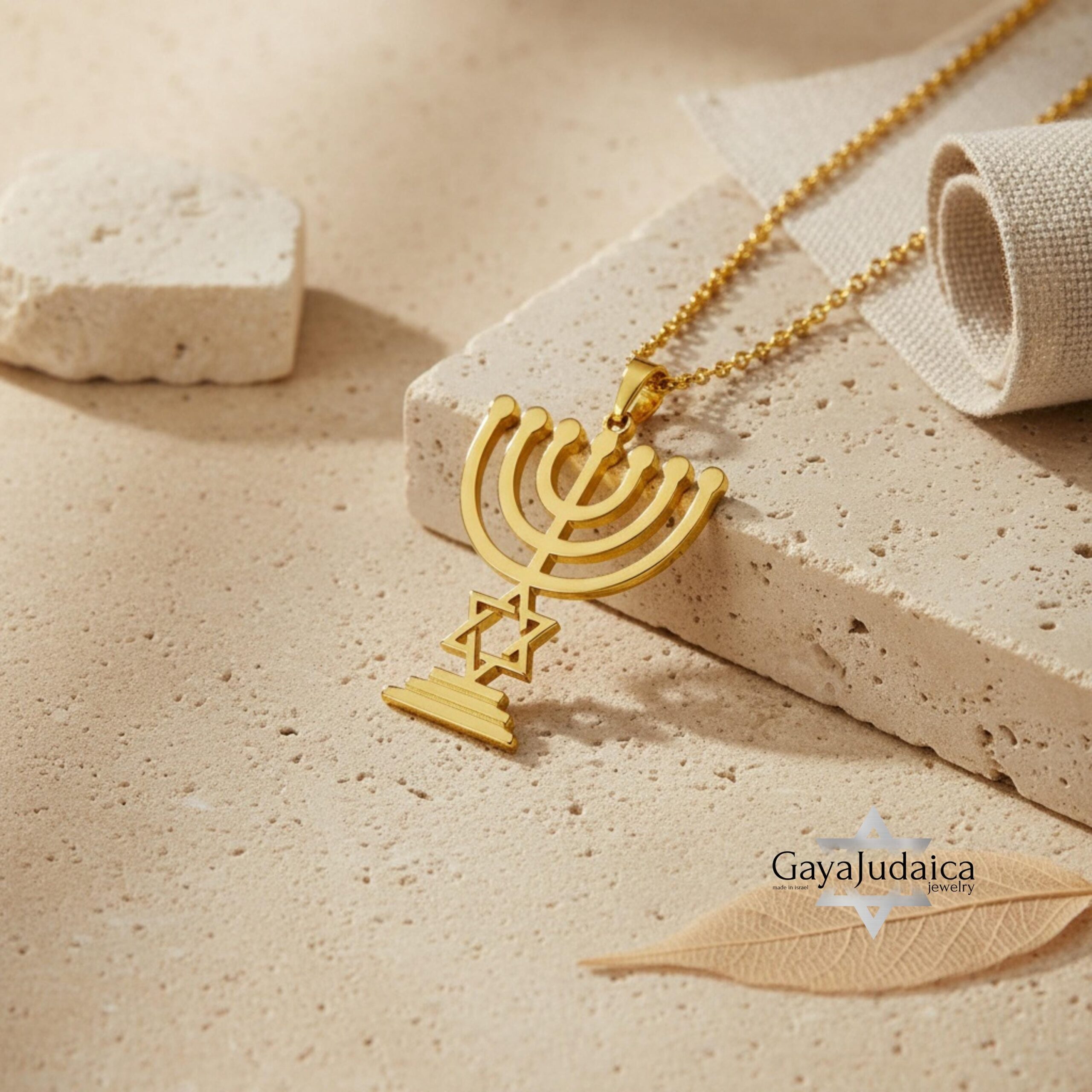 Sterling Silver Star of David Menorah Necklace, Jewish Jewelry Gift Sterling Silver Star of David Menorah Necklace, Jewish Jewelry Gift