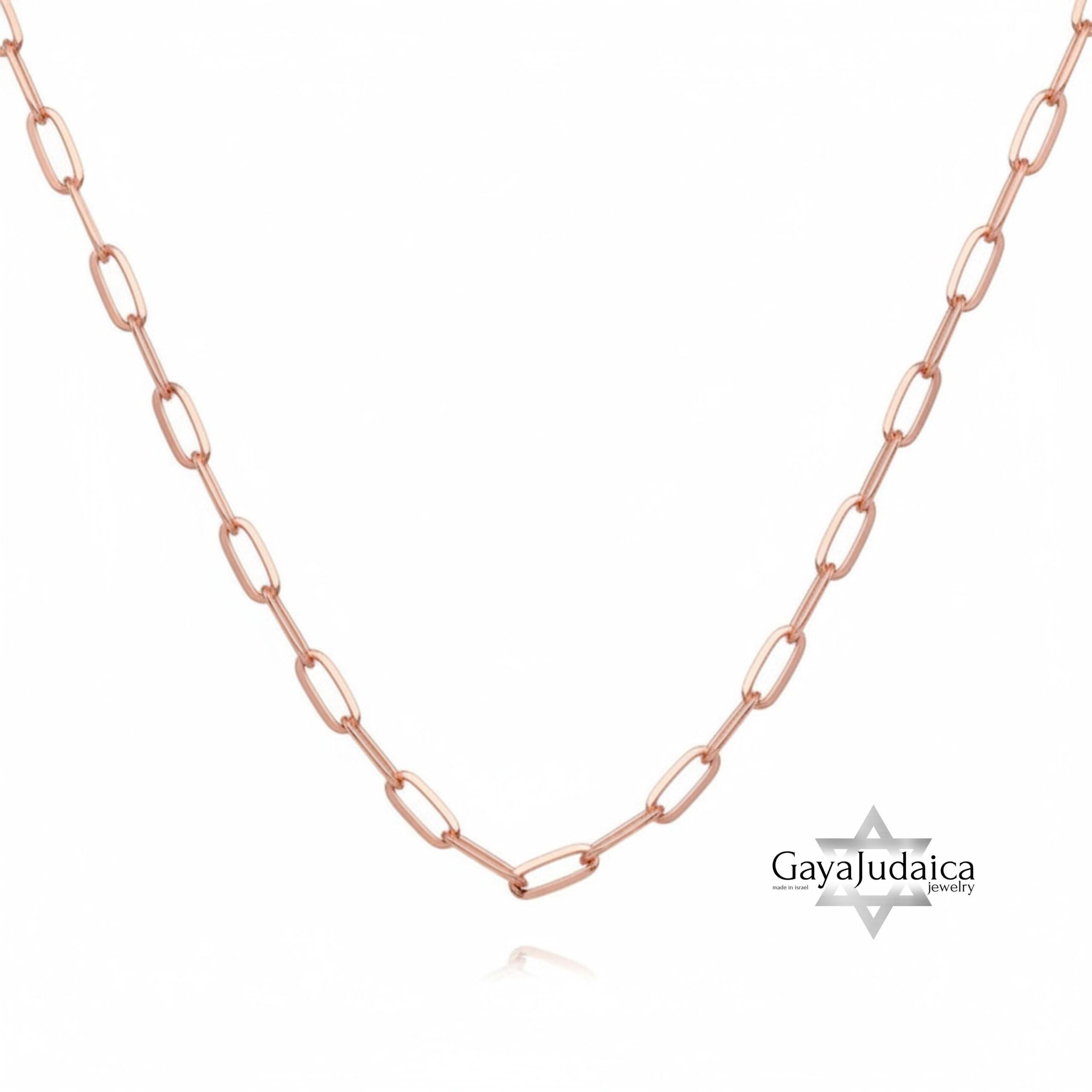 Charm Holder Necklace Sterling Silver Paperclip Chain, 4mm or 5mm Links, Gold Plated Option Charm Holder Necklace Sterling Silver Paperclip Chain, 4mm or 5mm Links, Gold Plated Option
