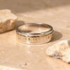 Two-tone Hebrew ring, handmade in Israel