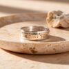 Two-tone Hebrew ring, handmade in Israel