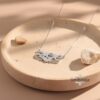 Custom Name Necklace in Hebrew, Sterling Silver Block Letters 17mm, Gold or Rose Plated - handmade in Israel
